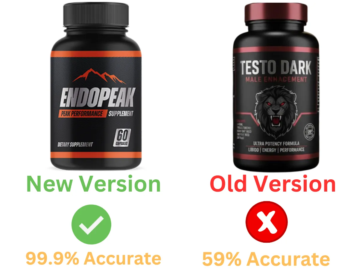 Testo Dark Supplement Bottles